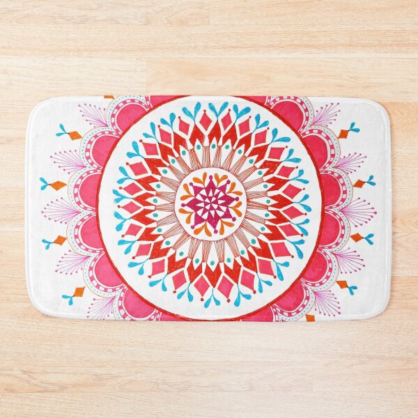 Item preview, warm colour floral mandala designed and sold by Yanwun.