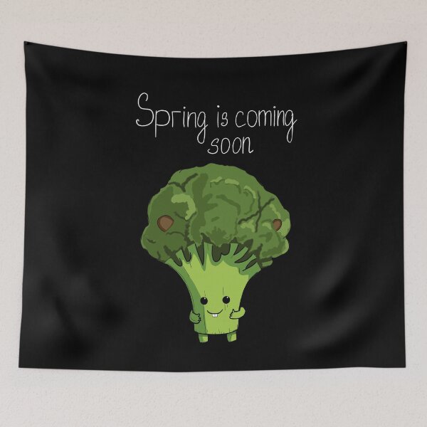 Item preview, Spring Is Coming Soon Cute Little Broccoli designed and sold by BigFatMistake.