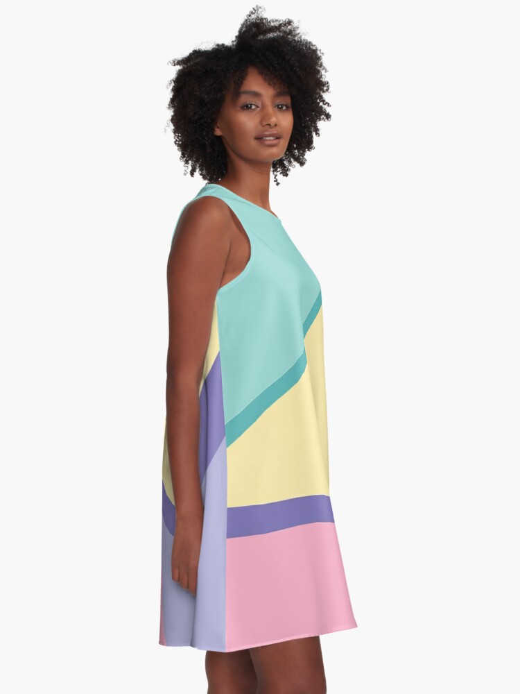 ASOS DESIGN Tulle Maxi Dress In Pastel Color Block | ASOS