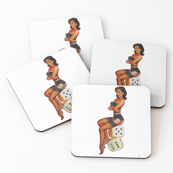 Artikelvorschau, Pin-up auf Würfel spielen entworfen und verkauft von hotrodspirit.