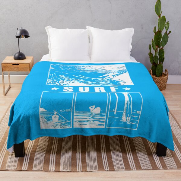 Item preview, Surfing Surfer Wave Palm Trees Beach Surfboard design designed and sold by UpwardSpin.
