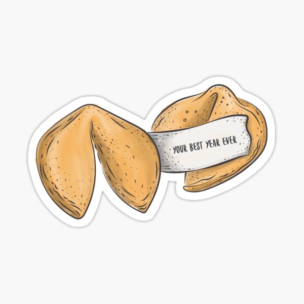 fortune cookie sticker