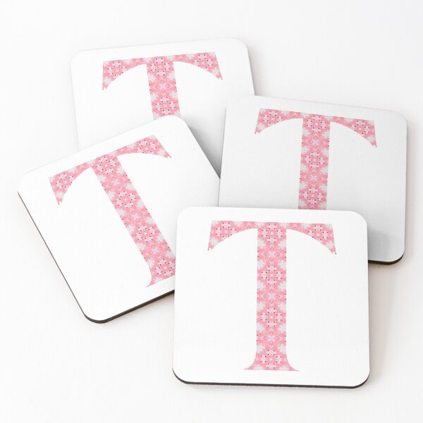 Item preview, "T" Pink Monogram designed and sold by JadeRiverImages.