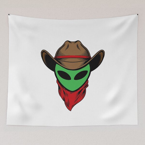 Item preview, Lil Grey Howdy- Green & Red designed and sold by Nutmeg-Emporium.