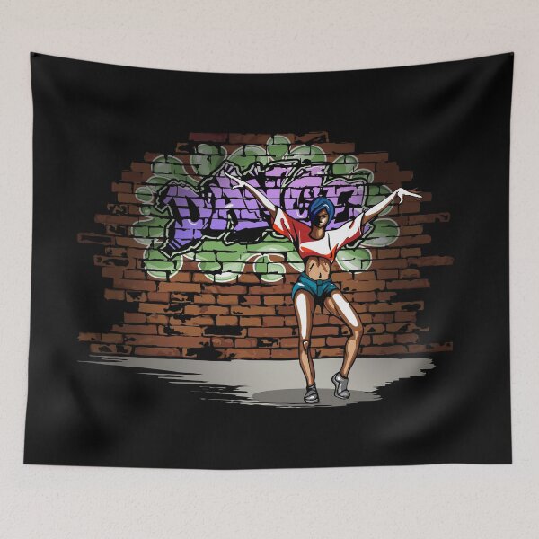 Item preview, STREET DANCER - BRICK WALL GRAFFITI designed and sold by KoolDsignsDANCE.