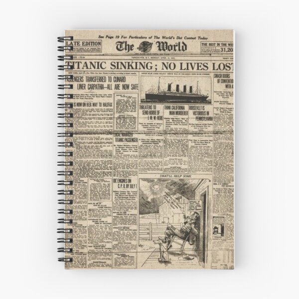 Item preview, Titanic sinking News designed and sold by illustrated designs.
