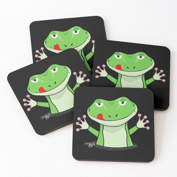 Item preview, Green Gecko Lizard Out of Zippered Kangaroo Pocket  designed and sold by ReadytoWork.