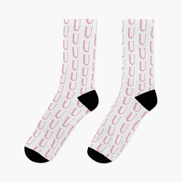 Item preview, "U" Pink Monogram designed and sold by JadeRiverImages.