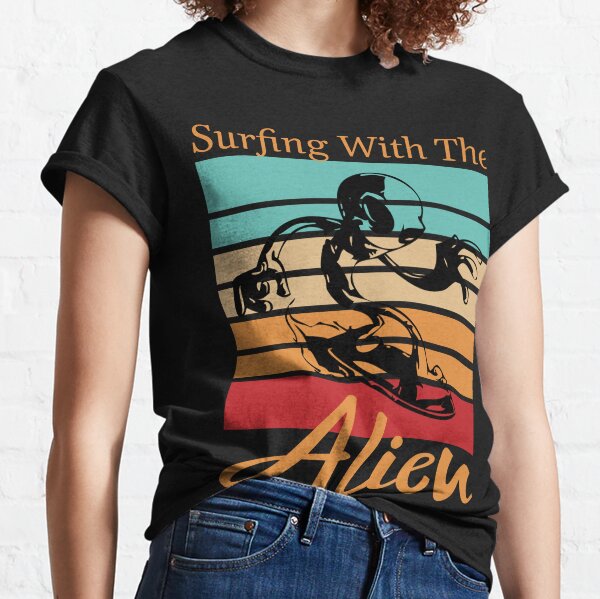 Surfing Alien T-Shirts for Sale | Redbubble