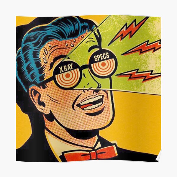 "XRay Specs Vintage/Retro Comic Book Ad" Poster for Sale by Framerkat