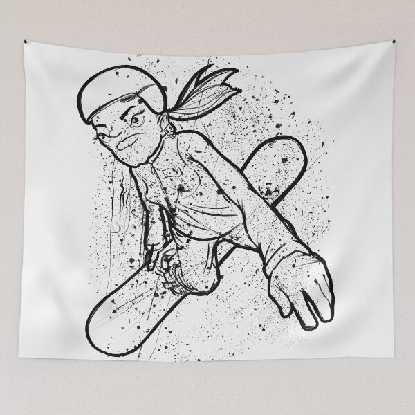 Item preview, Snowboard girl freestyle jump designed and sold by motylanoga.