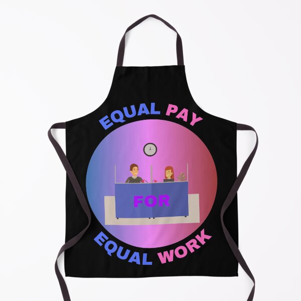 Item preview, Equal Pay For Equal Work A Man And A Woman Sitting On A Desk Gender Equality Design For Wage Gap in Black designed and sold by LuckyKermit.