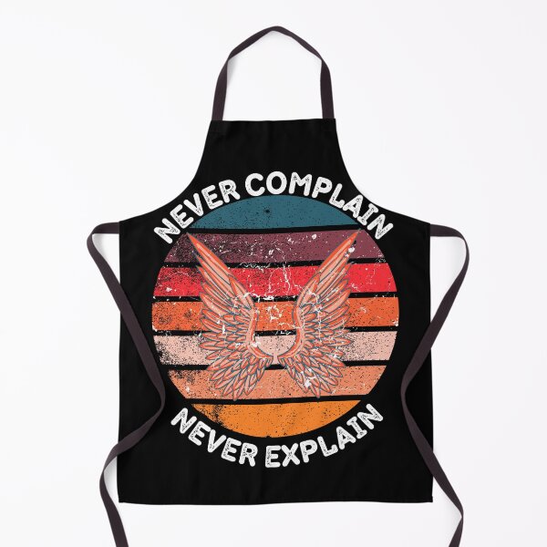Item preview, Never Complain Never Explain Wings Retro Sunset Grunge Effect In Black designed and sold by LuckyKermit.