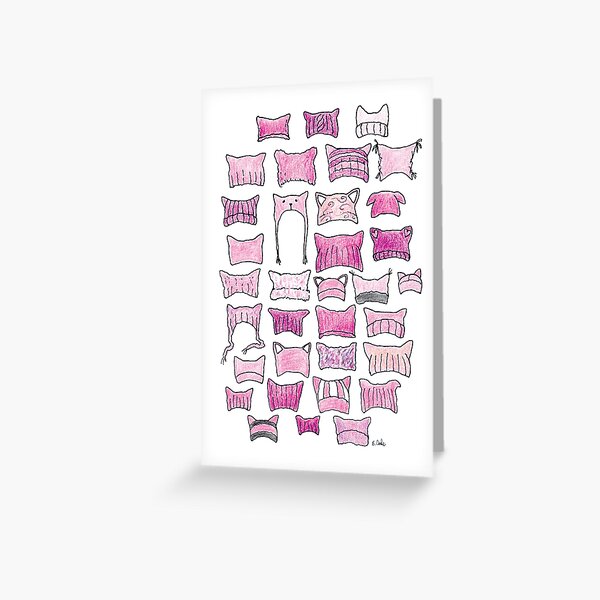 34 Pussy Hats Greeting Card