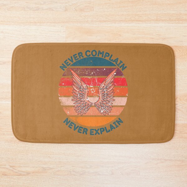 Item preview, Never Complain Never Explain Wings Retro Sunset Grunge Effect In Brown designed and sold by LuckyKermit.