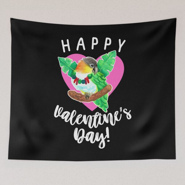 Item preview, Caique Happy Valentine's Day designed and sold by Ivy Lily Art.