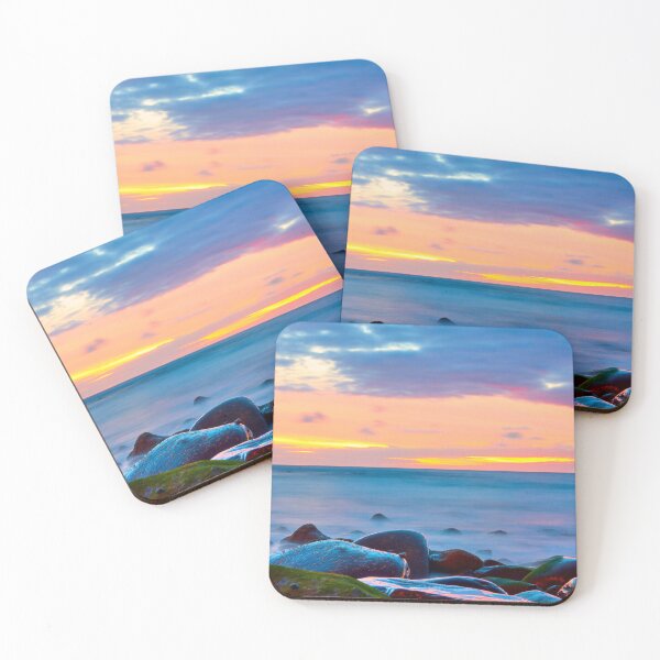 Item preview, Sunset over the sea and stony beach designed and sold by vuelo.