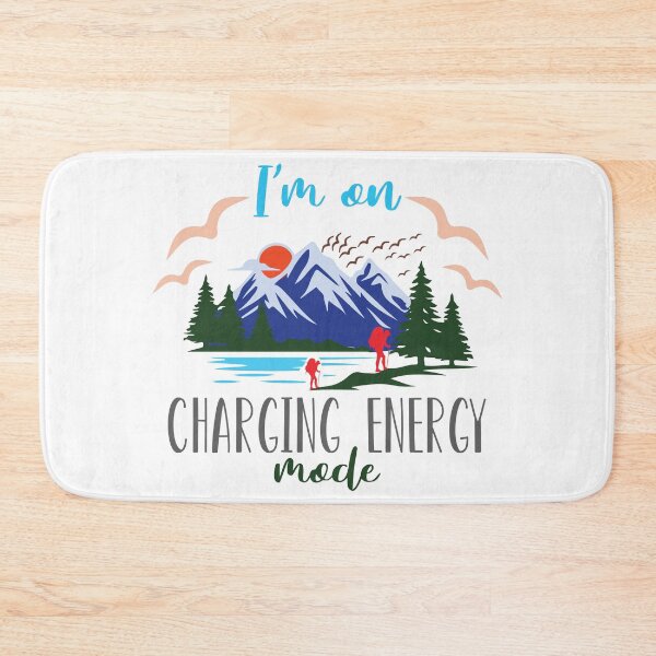 Item preview, I'm on charging energy mode, nature trail white designed and sold by NineJuly.