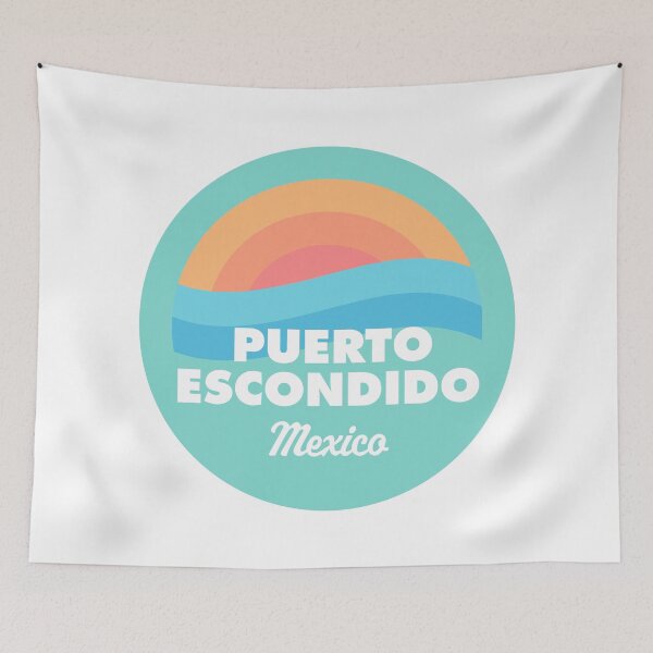 Item preview, Puerto Escondido Retro Beach Badge designed and sold by modeoftravel.