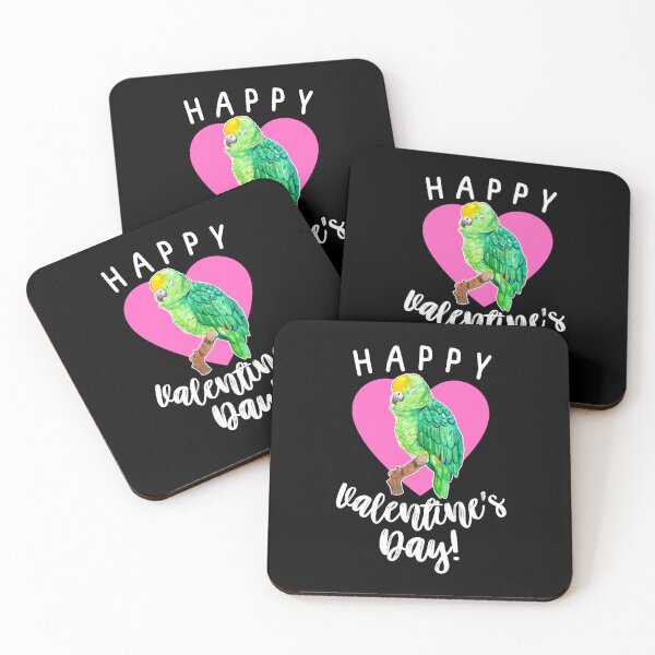 Artikelvorschau, Amazonas-Papagei alles Gute zum Valentinstag entworfen und verkauft von Ivy Lily Art.