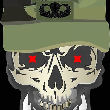 Artwork thumbnail, Army - Ranger Patrol Cap - Skull - Ranger Airborne x 300 by Military Insignia Products