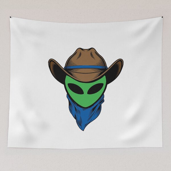 Item preview, Lil Grey Howdy- Green & Blue designed and sold by Nutmeg-Emporium.