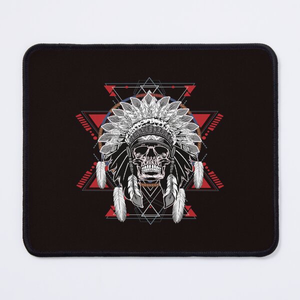 Item preview, indian skull native feathers aborigines designed and sold by ReneMM.
