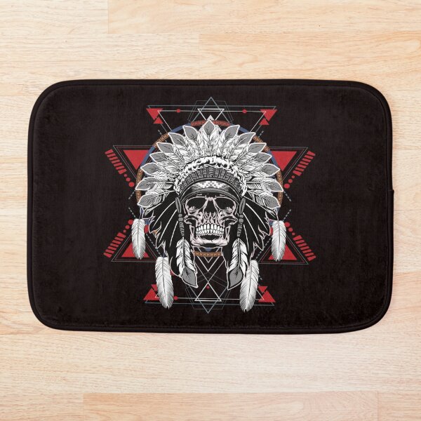 Item preview, indian skull native feathers aborigines designed and sold by ReneMM.