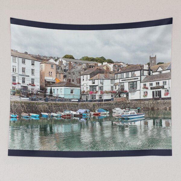 Item preview, Summer Fishing boats in Falmouth Harbour, Cornwall England UK designed and sold by BarbaraGlebska.