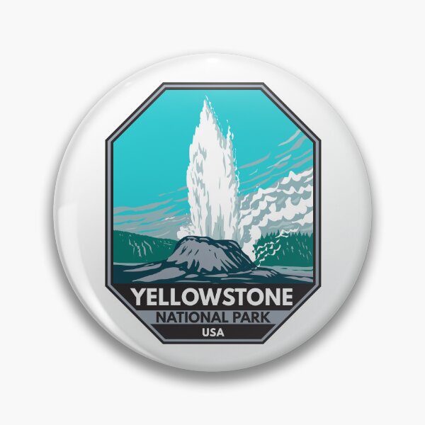 Aperçu de l'œuvre Emblème du geyser du château du parc national de Yellowstone créée et vendue par KrisSidDesigns.