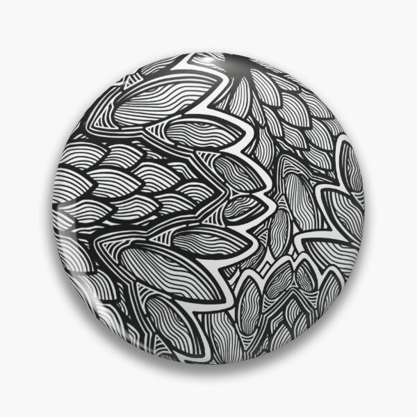 Item preview, Floral Mandala Collision - Black and White - Digitally Illustrated Flower Pattern for Home Decor, Clothing Fabric, Curtains, Bedding, Pillows, Upholstery, Phone Cases and Stationary designed and sold by cherdoodles.