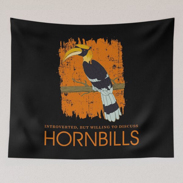 Item preview, Introverted Funny Tropical Bird Lover Hornbill print designed and sold by jakehughes2015.