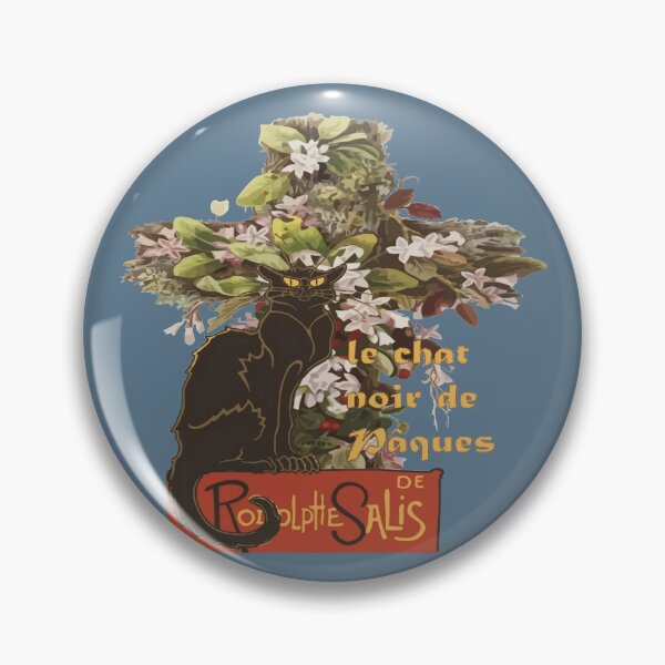 Item preview, Easter Le Chat Noir de Paques With Floral Cross designed and sold by taiche.