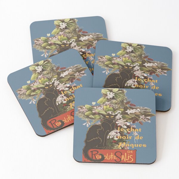 Item preview, Easter Le Chat Noir de Paques With Floral Cross designed and sold by taiche.