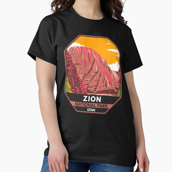 Vista previa del artículo con la obra «Emblema del Parque Nacional Zion Utah», diseñado y vendido por KrisSidDesigns.