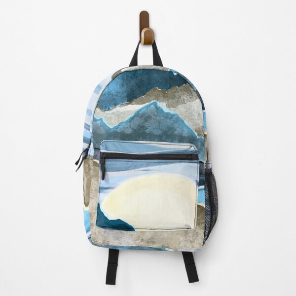Item preview, Montaña amanecer escarcha- montañas abstractas azules designed and sold by Inktown.