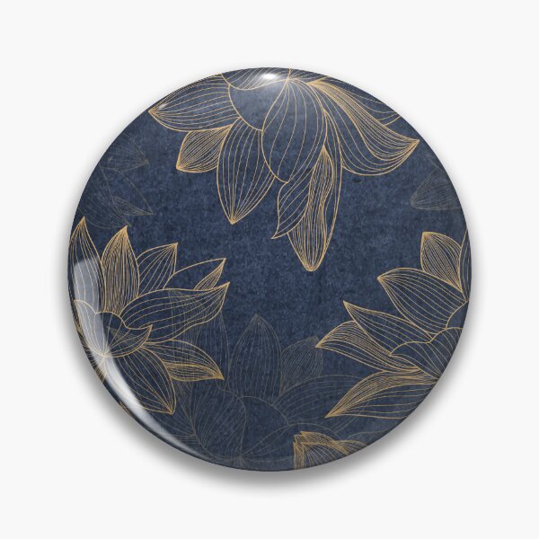 Item preview, Copper Gold Shiny Flowers Texture on Navy Dark Blue Background designed and sold by NawalMagdy.