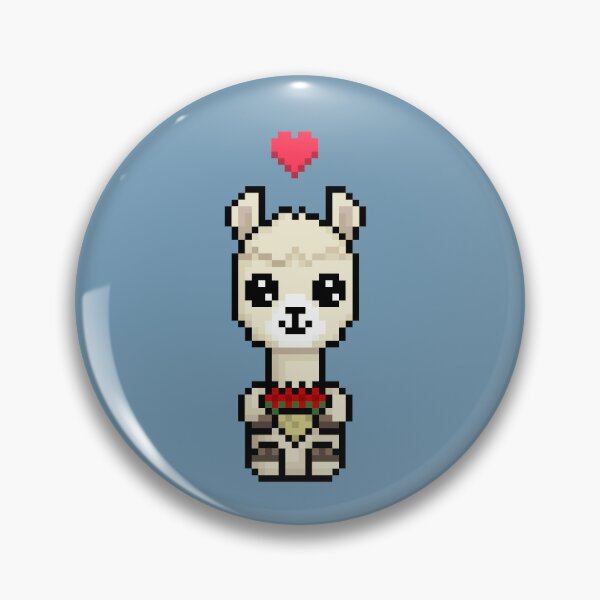 Item preview, Llama just say... I Llove You Valentines Day Pun Cute Kawaii Llama Pixel Art designed and sold by Pixe11y.