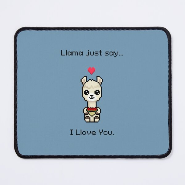 Item preview, Llama just say... I Llove You Valentines Day Pun Cute Kawaii Llama Pixel Art designed and sold by Pixe11y.