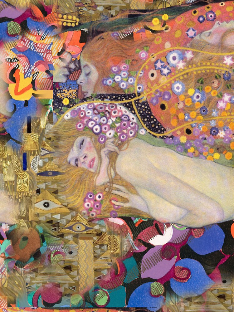 Aperçu 4 sur 4. Coque iPhone avec l'œuvre Serpents d'eau de Gustav Klimt + hommage art déco créée et vendue par elenabdesigns.