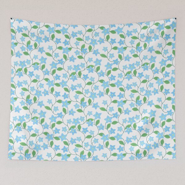 Item preview, Small blue intertwining flowers designed and sold by RinaGrinchik.