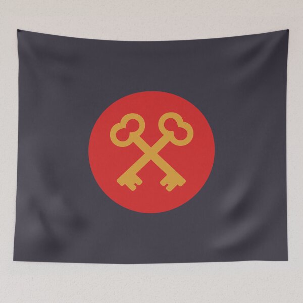 Item preview, The Society of the Crossed Keys (Red & Orange) designed and sold by Mercatus.