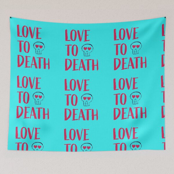Item preview, Skulls with hearts - love to death designed and sold by Dotsby.