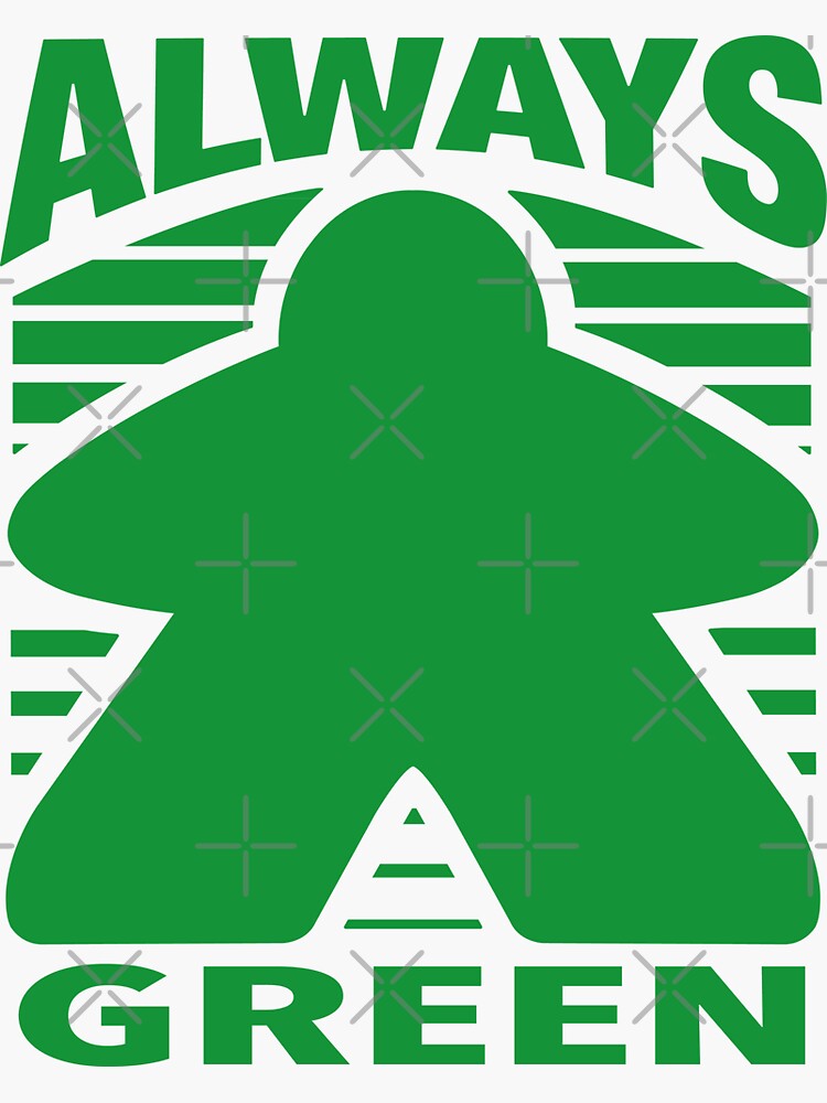 "Always green boardgame" Sticker for Sale by adamerdos Redbubble