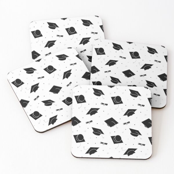 Item preview, Black, White and Silver Graduation Cap Toss designed and sold by Susan Says.