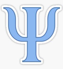 Psychology symbol, light blue Sticker