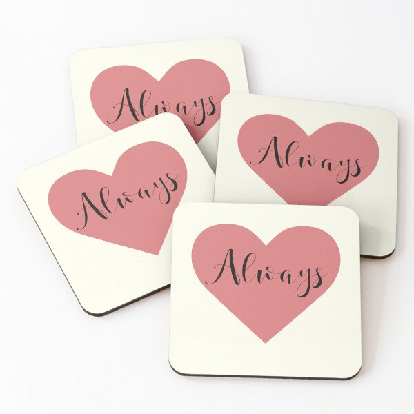Item preview, Always Word Romantic Pink Valentine Heart designed and sold by IceCreamMuseum.