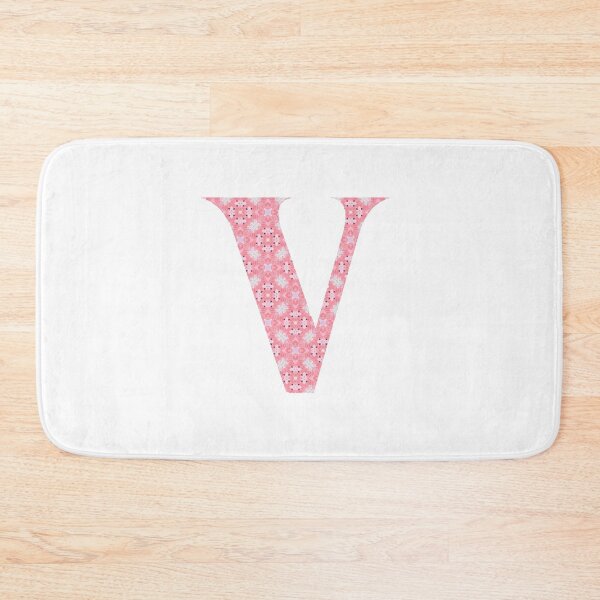 Item preview, "V" Pink Monogram designed and sold by JadeRiverImages.