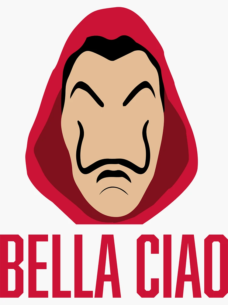 Money Heist Bella Ciao Sticker for Sale by Maliniak