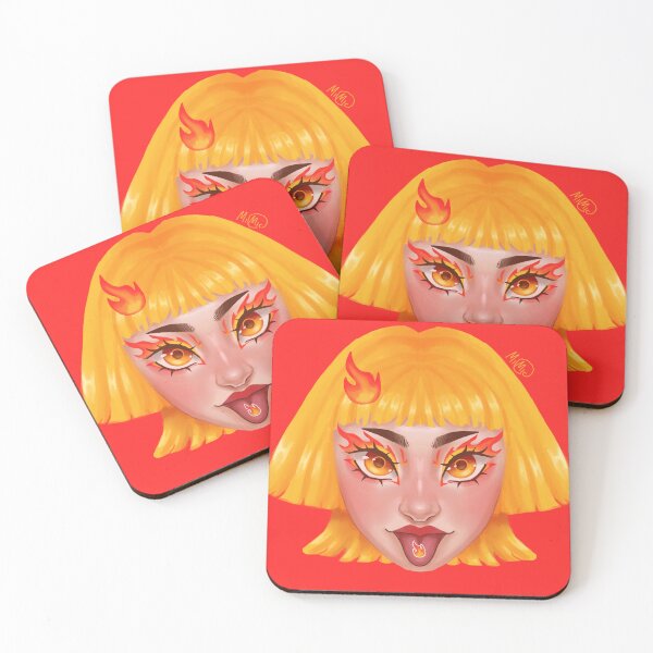 Item preview, Fire girl portrait  designed and sold by MioMio Doodles.
